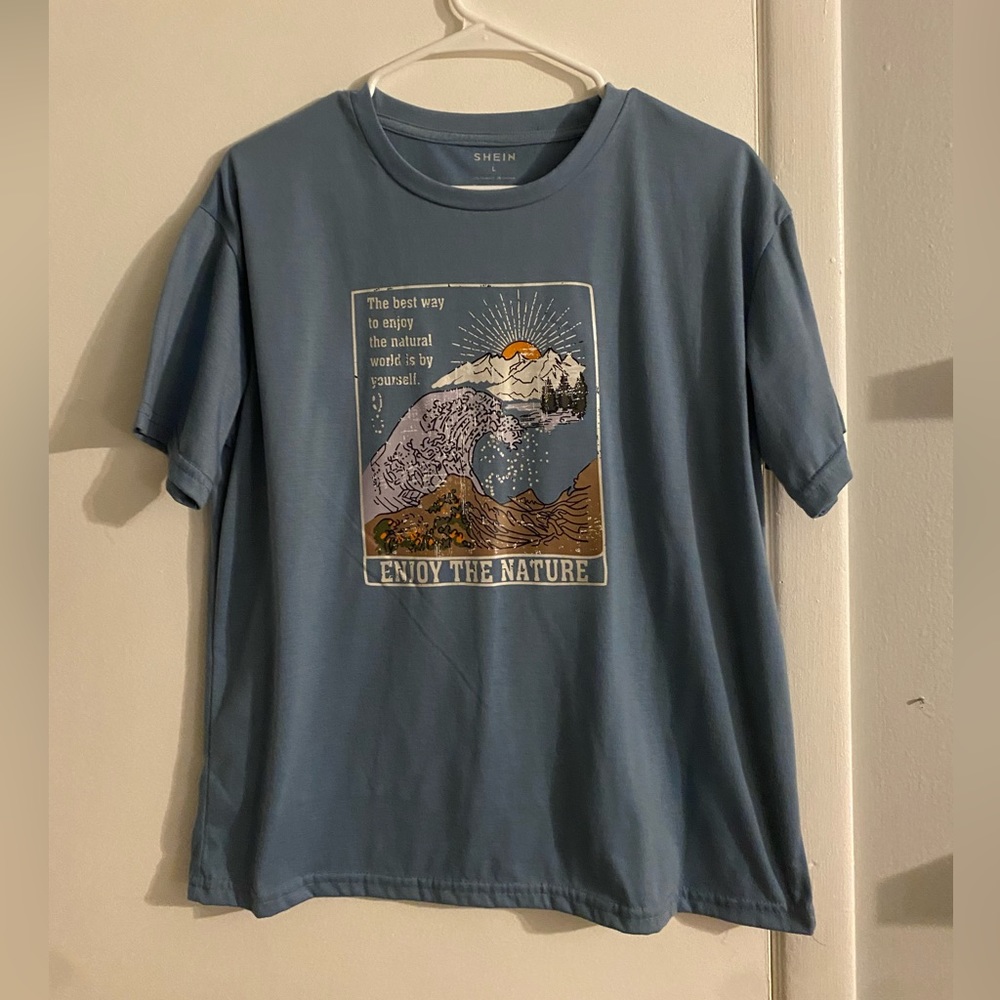 Blue Graphic T-Shirt - Size Large